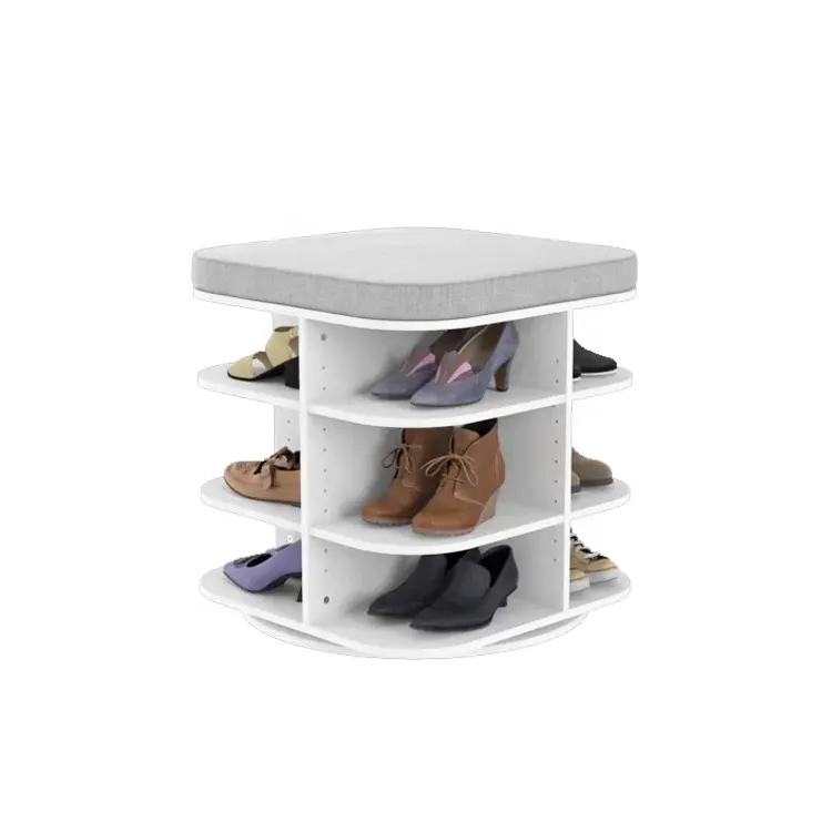 2023 popular household revolving 360 rotating shoe store display racks container cabinet for shoes showroom design