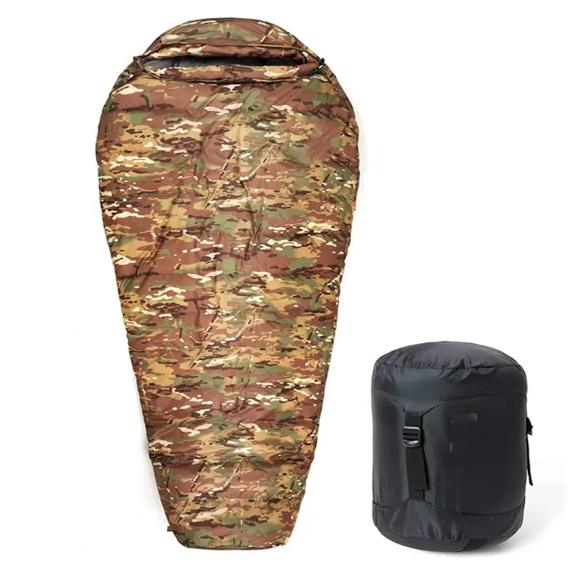 Water Resistant Breathable Cold Weather Winter Camouflage Down Mummy Sleeping Bag for -13 to 0 to 23 degree