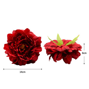Fleur de pivoine artificielle Dongchen Crafts, 14 cm, en soie, pour décoration de mariage, centre de table, accessoires pour cheveux DIY. - Product Image 5
