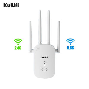 Amplificateur <span class=keywords><strong>WiFi</strong></span> KuWFi 1200Mbps à Travers les Murs, Répéteur <span class=keywords><strong>WiFi</strong></span> Domestique Portable avec Port LAN - Product Image 1