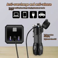 Briquet électrique à double arc plasma en métal, lampe torche, rechargeable par USB, étanche, coupe-vent, pour l'extérieur, logo personnalisé, OEM, vente en gros, en vrac