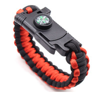 Bracelet couteau de haute qualité, couteau briquet multifonctionnel, corde de survie, aventure en plein air, bracelet d'urgence