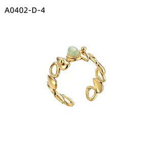 Anillo de Moda con PIEDRA NATURAL A0402 para Mujer, Joyería de Alta Calidad - Product Image 4