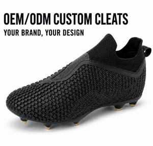 Scarpe da Calcio Personalizzate di Alta Gamma per Uomo, Suola in TPU, Intersuola in EVA, Design Esclusivo, <span class=keywords><strong>Senza</strong></span> <span class=keywords><strong>Lacci</strong></span>, Caviglia Alta per Partite - Product Image 1