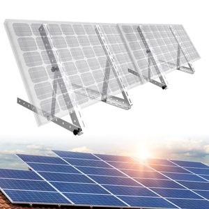 Structure de trépied en aluminium pour <span class=keywords><strong>panneau</strong></span> <span class=keywords><strong>solaire</strong></span> à toit plat, système de montage triangulaire réglable - Product Image 1