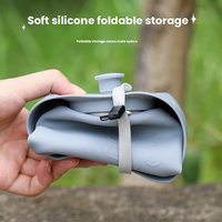 Bouteille d'eau pliable en silicone pour chien et gamelle de voyage avec distributeur à bouton-poussoir, anti-fuite, 550 ml, portable pour la randonnée en montagne