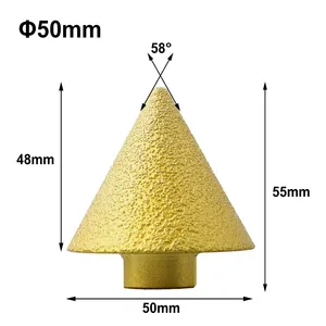 Foret à chanfreiner diamanté pour meuleuses d'angle foret d'expansion pour carreaux trous <span class=keywords><strong>de</strong></span> chanfreinage en céramique coupe <span class=keywords><strong>de</strong></span> filetage 38/50mm - Product Image 4