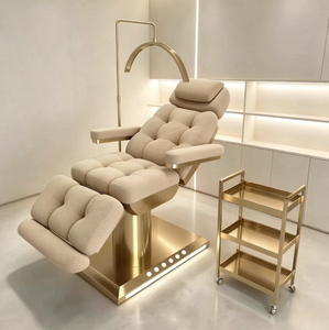 Lit de spa incurvé en forme de S de luxe, table de massage multifonctionnelle haut de gamme pour extensions de cils et salon de beauté - Product Image 3