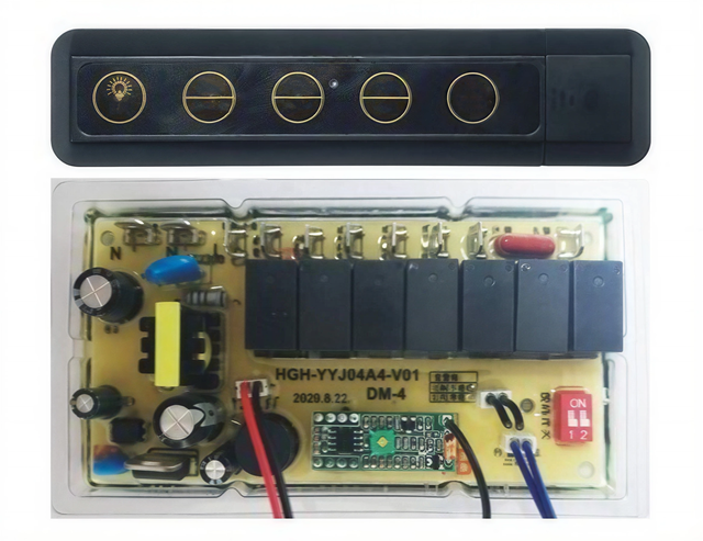 Electric 220V Lift Door Range Hood Control Board Remote (30m/8m Range) Self-Cleaning Kitchen Range Hood Parts 1