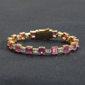 Pulsera Hip-Hop con Zirconia Cuadrada a Juego de Colores, Cadena de Tenis Sencilla, Zirconia Hip-Hop para Hombre y Mujer, Moda Tanjing - Product Image 2