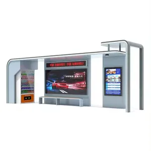 Parada de Autobús Inteligente en Oferta, Pantalla LED para Publicidad Exterior, Toldo para Espera de Autobús, Fabricación de Mobiliario Urbano - Product Image 1