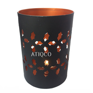 Atiqco – Porte-bougie votif unique en métal noir, fait main, durable, portable, de haute qualité, avec décoration lumineuse papillon - Product Image 3