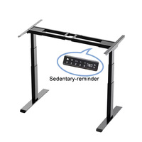 Bureau d'ordinateur réglable à double moteur à bas prix multifonctionnel intelligent assis sur pied cadre de bureau réglable en hauteur