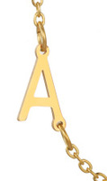 Dijes de Letras Inglesas con Doble Orificio, de la A a la Z, Iniciales del Alfabeto, 2 Lazos, Conectores para Collares, Pulseras y Joyería