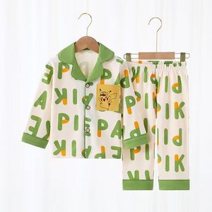 Nuovi Set <span class=keywords><strong>Pigiama</strong></span> Antibatterici con Stampa Animalier per Ragazzi e Ragazze 2025, Modello Lungo, 100% Cotone, Morbidi e Traspiranti, Abbigliamento per Casa - Product Image 1