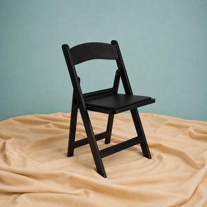 Resin Comfortable Lightweight Folding <b>Chair</b> Black-Modern Design Water Resistant Outdoor Furniture for Outdoor <b>Dining</b> Hotel Villa - Product Image 1