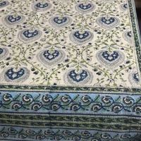 Nappe d'impression de bloc de main de qualité supérieure nappe rectangulaire tissu de salle à manger fine impression de bloc de main beau décor de Table