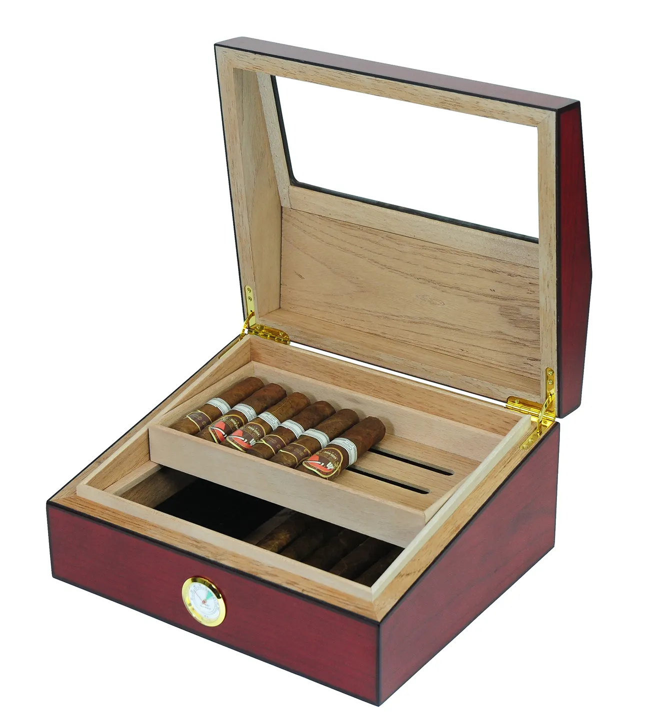 Sonny cổ điển Humidor tủ gỗ tùy chỉnh sang trọng tủ sơn mài Humidor xì gà hộp lưu trữ