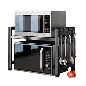 <span class=keywords><strong>Étagère</strong></span> de rangement de cuisine à double niveau en métal <span class=keywords><strong>pour</strong></span> <span class=keywords><strong>four</strong></span> à micro-ondes, support de comptoir rétractable avec <span class=keywords><strong>étagère</strong></span> <span class=keywords><strong>pour</strong></span> cuiseur à riz - Product Image 5
