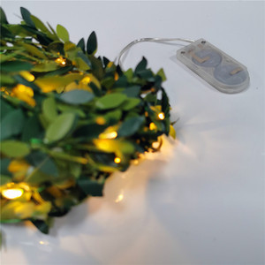 <span class=keywords><strong>BlueMoon</strong></span>-guirnalda de hojas de 3 metros, luz festiva CR2032 alimentada por batería, cadena de luces LED para decoración de fiesta de boda y Navidad - Product Image 3