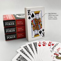 Cartes à Jouer en Gros 63x88mm Jeu de Poker OEM ODM Logo Personnalisé Impression Couleur Recto-Verso Club 10 Jeux en Bloc Coins Arrondis