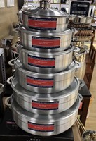 Ensemble de 6 casseroles en aluminium gain de place 19 24 26 30 33 36cm, haute efficacité CBM, vente en gros, outils de cuisine en vrac