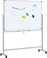 Tableau blanc magnétique avec support, roues universelles bloquantes, personnalisées, 2 pièces, pour les réunions scolaires et le bureau