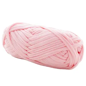 중국 도매 solid 염색 100% polyester t fabric crochet 실 용 홈 액세서리