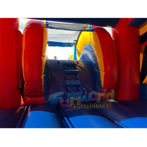 Casa inflable comercial para niños al aire libre, toboganes combinados de agua de PVC y castillo hinchable - Product Image 5