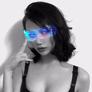Hot Sale Dance Party Decorative Rave Eyeglasses LED Light Up Sunglasses for Night Club