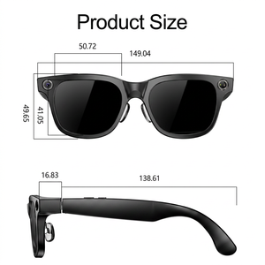 Lunettes Intelligentes avec Caméra 20MP, Lunettes Caméra IA pour Vlog, Cyclisme en Extérieur, Appels Mains Libres, Étanchéité IP66, Commande Vocale - Product Image 3