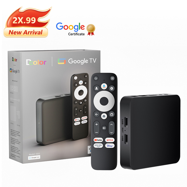Newest for Certified Android 12 TV Box with Full HD Amlogic S905Y4 Quad Core 2+32GB BT 5.0 Dual Band 2.4G/5GHz 4K Streaming