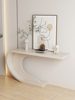 Meuble d'entrée moderne pour hôtel, style crème minimaliste, console d'art simple pour entrée de salon.
