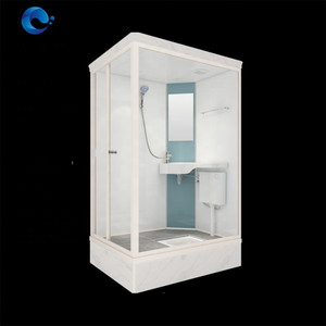 MESA petites unités de salle de bain modernes tout en un toilettes préfabriquées salle de <span class=keywords><strong>douche</strong></span> avec rideau de séparation - Product Image 5