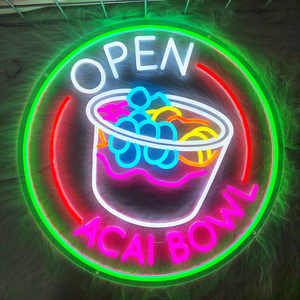 Bánh Tráng miệng mở dấu hiệu neon thích hợp cho trung tâm mua sắm phục vụ trang trí cửa hàng tráng - Product Image 1