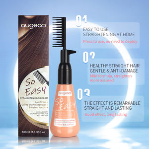 Crema Lisciante per Capelli AUGEAS con Cheratina e Pettine, Rilassante per Capelli Danneggiati e Ricci - Product Image 5