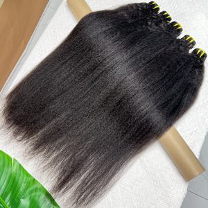 Holiday Hairstyle 12A Cuticule alignée <span class=keywords><strong>Cheveux</strong></span> bruts Couleur noire naturelle 100% <span class=keywords><strong>Cheveux</strong></span> vierges humains Kinky Straight Bundle pour utilisation en <span class=keywords><strong>salon</strong></span> - Product Image 5