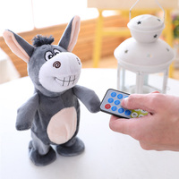 OEM Vente en gros Âne chantant électrique doux dansant en peluche jouets électroniques en peluche jouet pour enfants