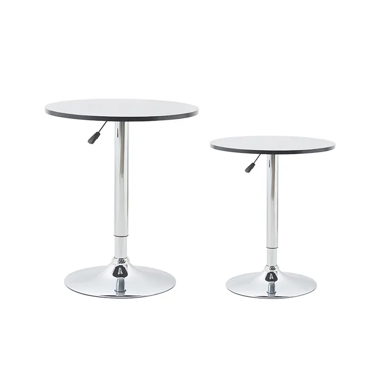 Morden and New home and business adjustable MDF round bar table