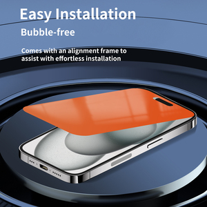 Protector de pantalla impermeable ultrafino de vidrio templado mate colorido para película de teléfono móvil de privacidad 17 16 15 14 Pro Max - Product Image 5