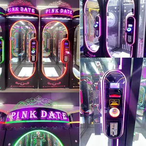 Игровой автомат подарка вырезывания машины когтя Аркады даты розового Треплус призовой для продажи