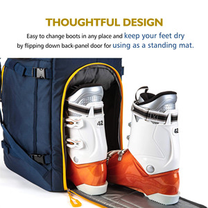Muestra gratis Sudeste Asiático 60L Bolsa para botas de esquí 60L Air Travel Ski Snowboard Bolsa Casco Mochila Bolsa para zapatos de esquí personalizada Impermeable - Product Image 5