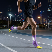 Chaussettes réfléchissantes à séchage rapide pour la course nocturne et le cyclisme, haute visibilité, effet luminescent dans le noir, pour hommes et femmes