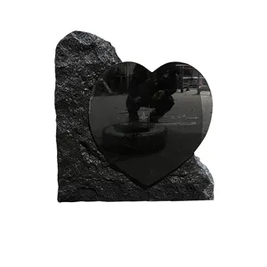 Factory prices granite tombstones and monuments black granite heart-shaped tombstones and monuments