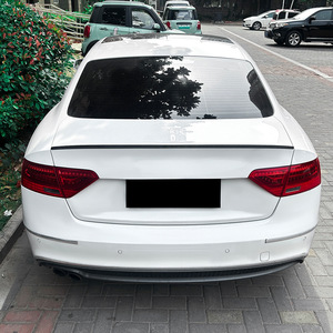 Audi A5 8T Coupe Rear Spoiler Piano <b>Black</b> Carbon Fiber Texture ABS Ducktail <b>Trunk</b> Lip 2007-2016 S5 Models - Product Image 2