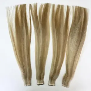 Injection Straight 100% Brazilian Human Pu Skin Weft For Woman Seamless Invisible Virgin Hair Tape In Extensions