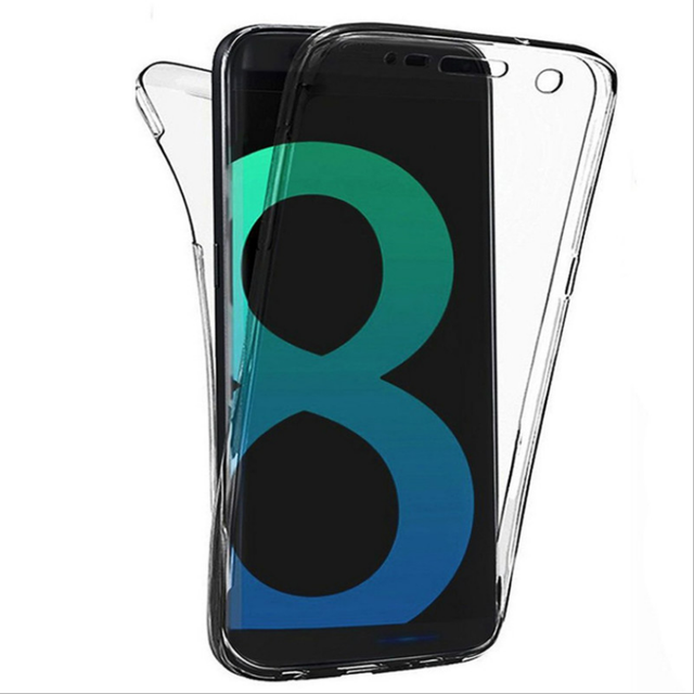 360 Front and Back Mobile Phone Case for Samsung Galaxy S10 S9 TPU PC Transparent Cellphone Protective Case for iPhone 16 7 8 XS