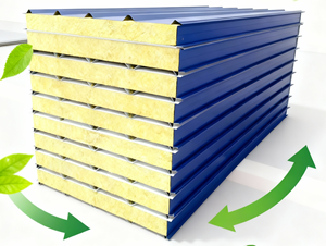 Panneaux sandwich en <span class=keywords><strong>laine</strong></span> <span class=keywords><strong>de</strong></span> <span class=keywords><strong>roche</strong></span> durables pour le revêtement <span class=keywords><strong>de</strong></span> toit et <span class=keywords><strong>de</strong></span> mur, excellente <span class=keywords><strong>isolation</strong></span> pour le stockage à froid et les installations d'entrepôt - Product Image 4