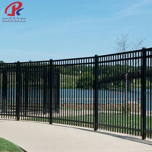 Vente flash - Installation facile - Panneaux de clôture en acier galvanisé avec revêtement en poudre personnalisé - Clôture de sécurité pour piscine avec portail - Product Image 1