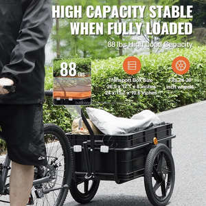 Venta caliente Remolque de bicicleta Almacenamiento de carga Carro de carro de camping Carro plegable Remolque de carga de bicicleta - Product Image 4